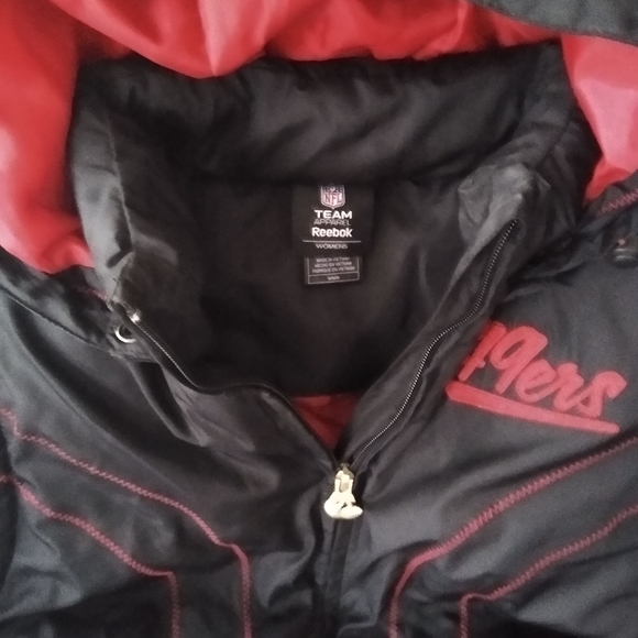 Women's  jacket Coat Hoodie NFL Niners 49 ers jacket quilted - Picture 4 of 10